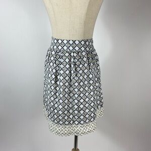 LOFT Linen Blend Printed Pocket Short Skirt 6